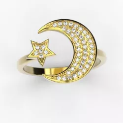 Moon star ring 3D print model