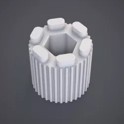 Ribbed Knob 3D print model