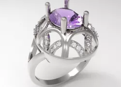 Ring Snowflake STL 3D print model