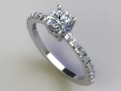 Solitaire ring 003 3D print model