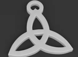 Triquetra Triad Pendant 3D print model