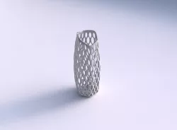 Vase arc hexagon with bubble grid lattice 3D print model