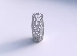 Vase arc hexagon with cracked organic lattice  3D print model