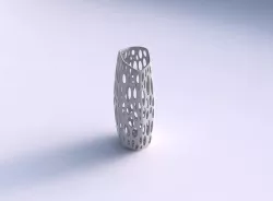 Vase arc hexagon with smooth organic lattice 3D print model