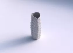 Vase arc hexagon with twisted grid plates 3D print model