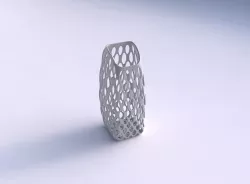 Vase arc rectangle with bubble grid lattice 3D print model