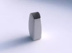 Vase arc rectangle with diagonal grid pattern 3D print model