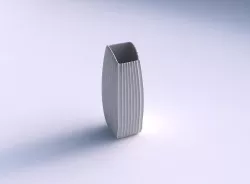 Vase arc rectangle with extruded vertical lines 3D print model