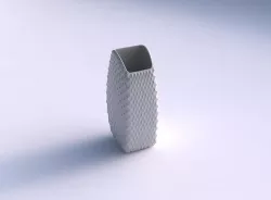 Vase arc rectangle with grid piramides 3D print model