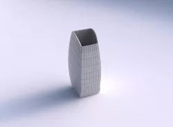 Vase arc rectangle with grid plates 3D print model