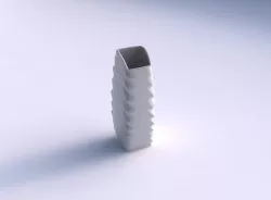 Vase arc rectangle with sections and twisted lines 3D print model