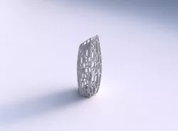 Vase bent hexagon with faceted organic lattice 3D print model