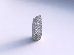 Vase bent hexagon with lattice tiles  3D print model