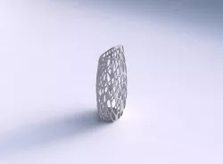 Vase bent hexagon with twisted organic lattice 3D print model