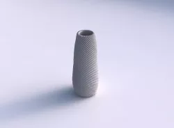 Vase Bullet with bent extruded lines 2 3D print model