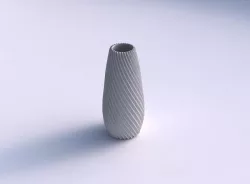 Vase Bullet with bent extruded lines 3D print model