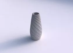 Vase Bullet with wavy extruded lines 3D print model
