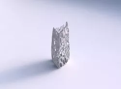 Vase curved tipping triangle 02 3D print model