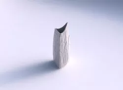 Vase curved tipping triangle 2 with random triangle plates 3D print model