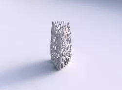 Vase curved tipping triangle 3D print model
