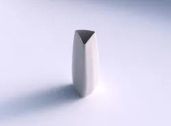 Vase curved tipping triangle smooth 3D print model