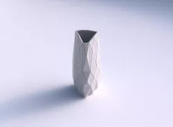 Vase curved tipping triangle with triangle plates 3D print model