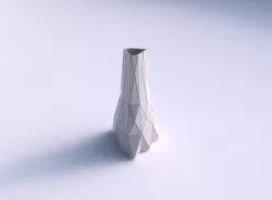 Vase grounded triangle with triangle plates 3D print model