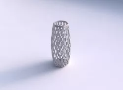 Vase hexagon with bubble grid lattice 3D print model