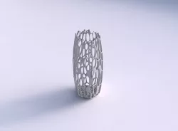 Vase hexagon with cracked organic lattice  3D print model