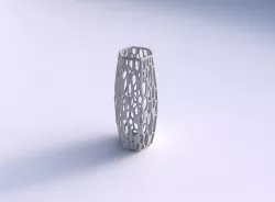 Vase hexagon with faceted organic lattice 3D print model