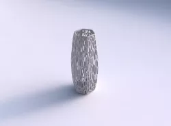 Vase hexagon with fine organic lattice 3D print model