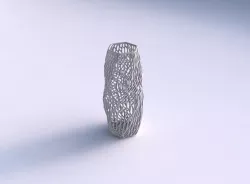 Vase hexagon with twisted lattice tiles 3D print model