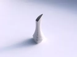 Vase puffy tappered triangle with secions and twisted lines 3D print model