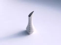 Vase puffy tappered triangle with secions and twisted lines 3D print model