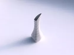 Vase puffy tappered triangle with small horizontal sections 3D print model