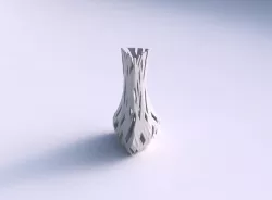 Vase puffy triangle with cuts 3D print model
