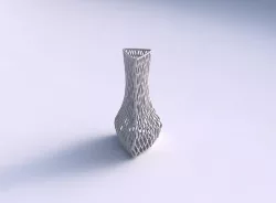 Vase puffy triangle with lattice tiles  3D print model