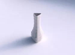 Vase puffy triangle with small horizontal sections 3D print model