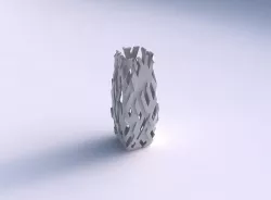 Vase rectangle with cuts and bulges 3D print model