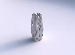Vase rectangle with faceted cuts 3D print model