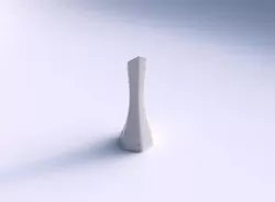 Vase squeezed and bent hexagon with small horizontal sections 3D print model