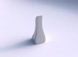 Vase squeezed and bent rectangle smooth 3D print model