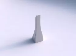 Vase squeezed and bent rectangle with small horizontal sections 3D print model