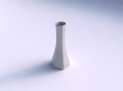 Vase squeezed hexagon with diagonal grid pattern 3D print model
