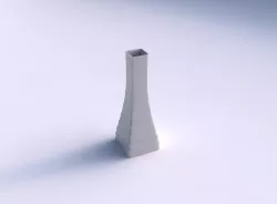 Vase squeezed rectangle with small horizontal sections 3D print model