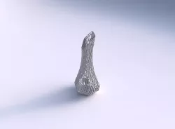 Vase top bent hexagon 2 with lattice tiles  3D print model