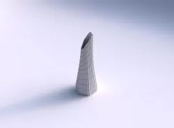 Vase top bent hexagon with strange tiles 3D print model