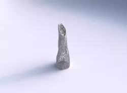 Vase top bent hexagon with twisted lattice tiles 3D print model