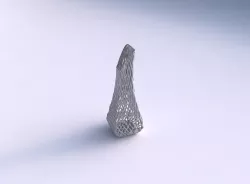 Vase top bent rectangle 2 with lattice tiles  3D print model