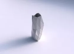 Vase twist curved tipping triangle 2 with triangle plates 3D print model
